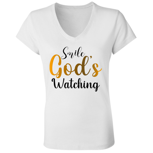 Smile Gods watching V-Neck T-Shirt
